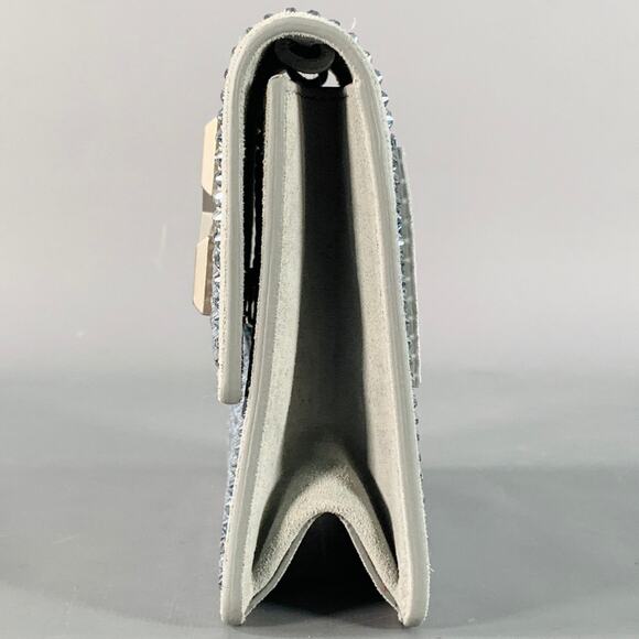 OFF-WHITE JITNEY Grey Rhinestones Leather Crossbody Handbag - Picture 4 of 7